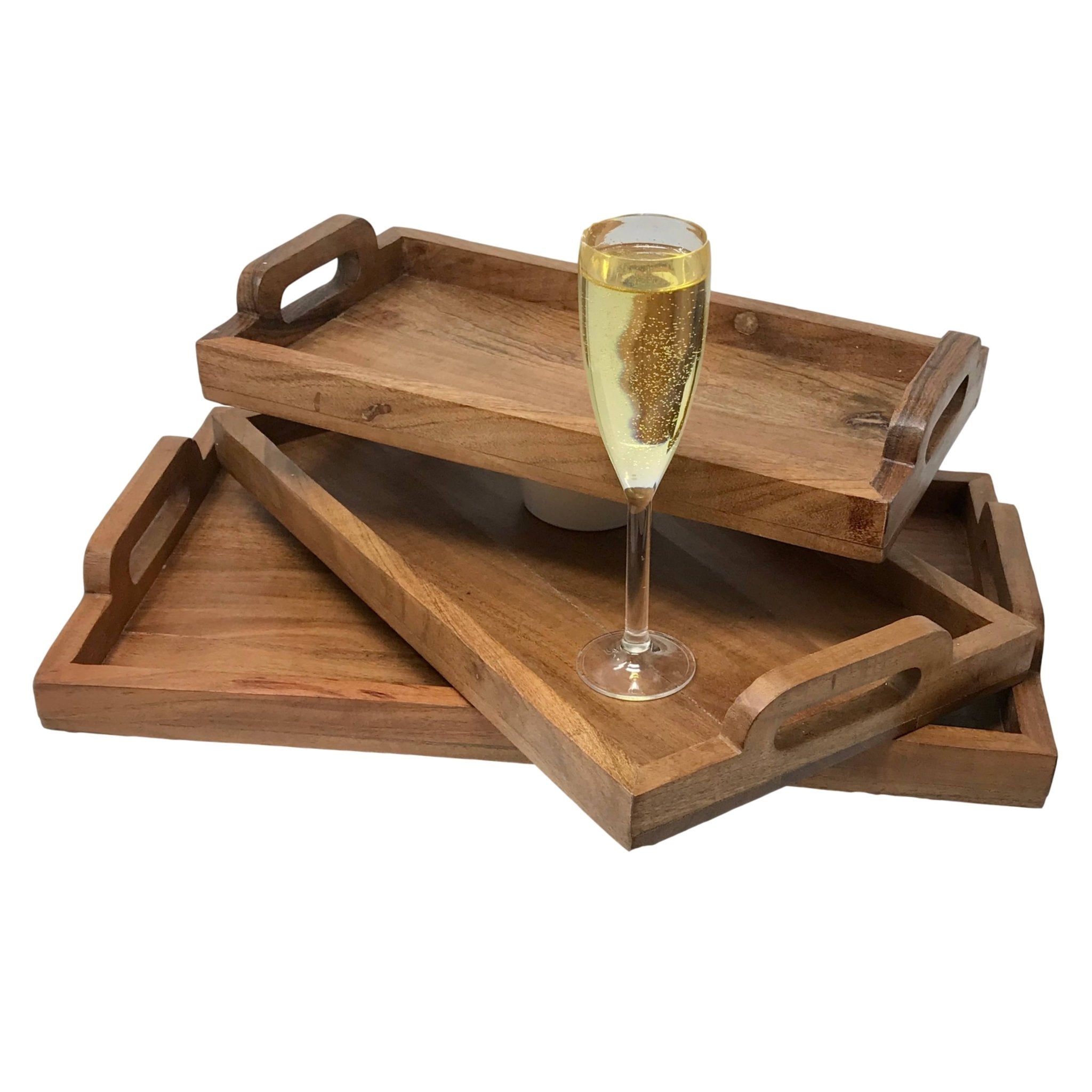 Set of 3 Solid Wood Serving/Charcuterie Trays - HER Home Design Boutique